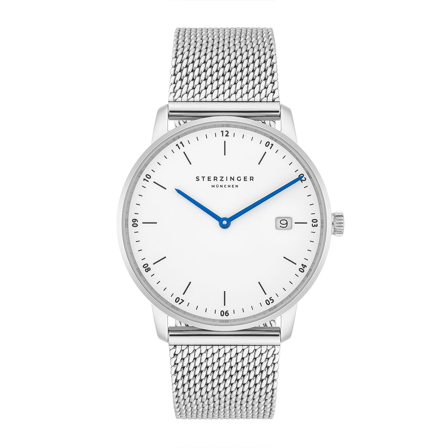 Herren Quarzuhr silber Edelstahl silber