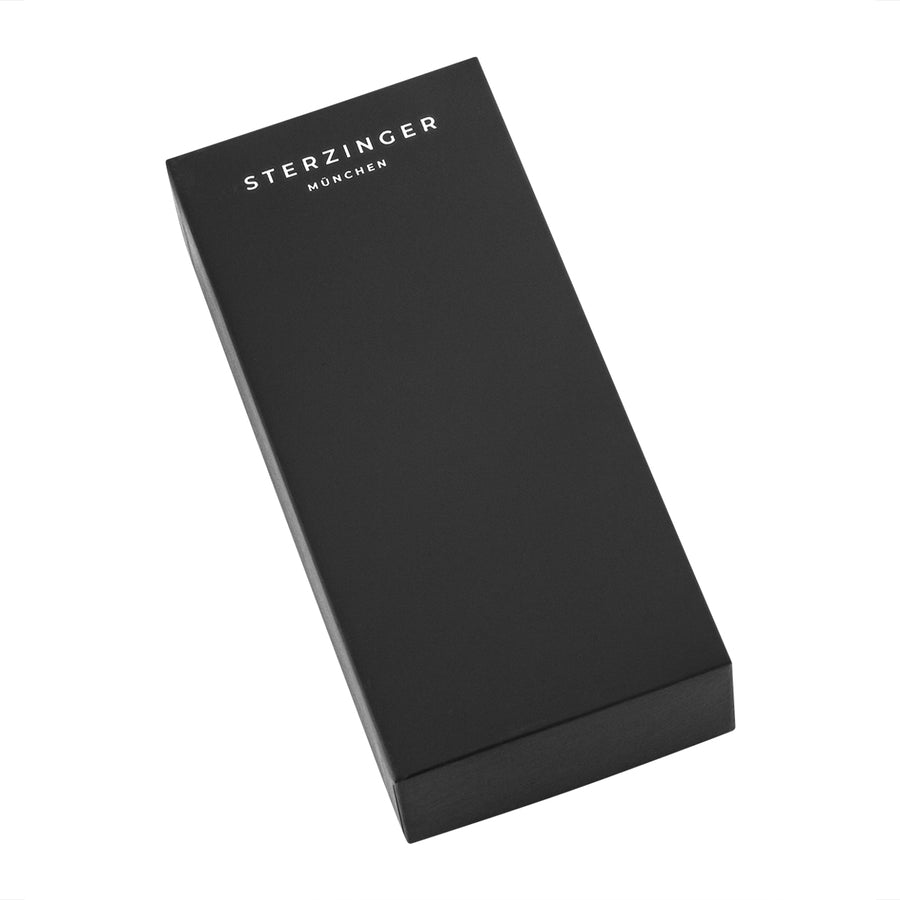 Herren Quarzuhr silber Echtleder, Made in Italy braun